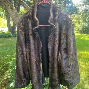 Venezia Faux Fur Coat in Brown and Black